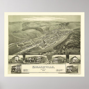 Girardville, PA Panoramic Map - 1889 Poster