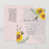 Girasoles de Invitación de Boda Económica Bilingüe (Voorkant / Achterkant)
