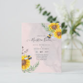 Girasoles de Invitación de Boda Económica Bilingüe (Staand voorkant)