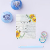 Girasoles de Invitación de Boda Económica Bilingüe Flyer (Enkel)