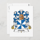 Giraud Family Crest Briefkaart (Voorkant / Achterkant)