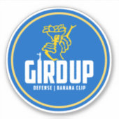 Gird Up Defense | Retro Banana Clip Sticker (Voorkant)