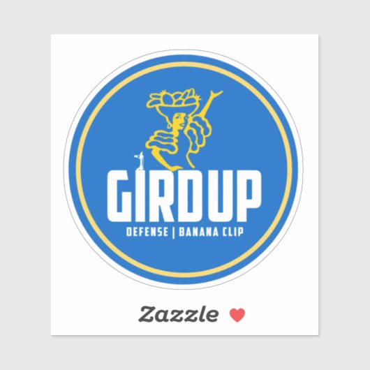Gird Up Defense | Retro Banana Clip Sticker (Vel)