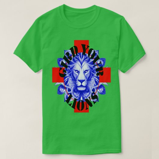Gird Your Lions England Coach Fun Idom Blue Lion T-shirt (Design voorkant)
