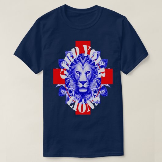 Gird Your Lions England Coach Fun Idom White Tekst T-shirt (Design voorkant)