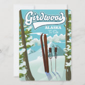 Girdwood Alaska aan ski (Achterkant)