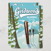 Girdwood Alaska aan ski (Voorkant / Achterkant)