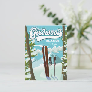 Girdwood Alaska aan ski Briefkaart