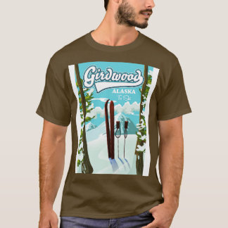 Girdwood Alaska aan ski T-shirt
