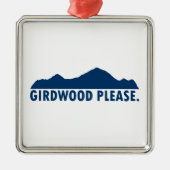 Girdwood Alaska alsjeblieft Metalen Ornament (Voorkant)