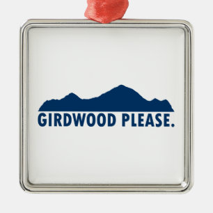 Girdwood Alaska alsjeblieft Metalen Ornament