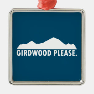 Girdwood Alaska alsjeblieft Metalen Ornament