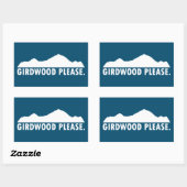 Girdwood Alaska alsjeblieft Rechthoekige Sticker (Vel)