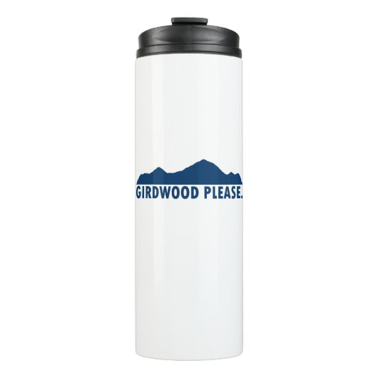 Girdwood Alaska alsjeblieft Thermosbeker (Voorkant)