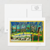 Girdwood, Alaska - Grote lettertjes Briefkaart (Voorkant / Achterkant)