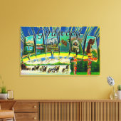 Girdwood, Alaska - Grote lettertjes Canvas Afdruk (Insitu (Woonkamer))