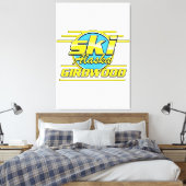Girdwood Alaska jaren 80 ski logo Canvas Afdruk (Insitu (Slaapkamer))