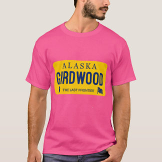Girdwood Alaska Kenteken Plaat Stad Naam T-shirt
