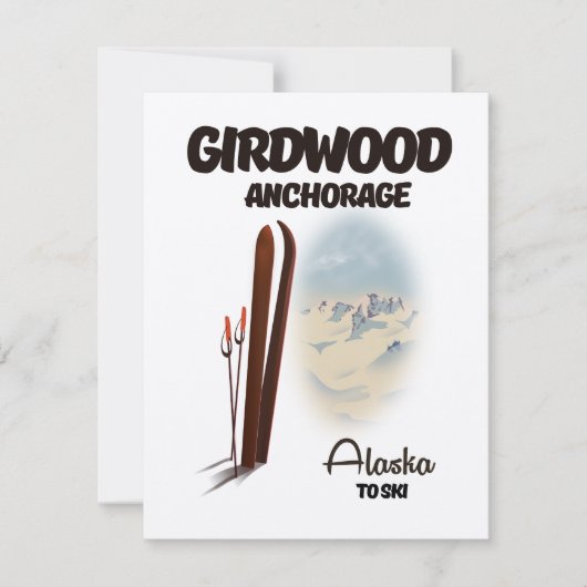 Girdwood ankerplaats Alaska ski poster (Voorkant)