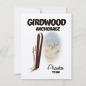 Girdwood ankerplaats Alaska ski poster (Achterkant)
