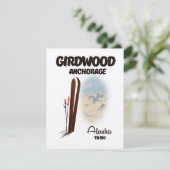Girdwood ankerplaats Alaska ski poster (Staand voorkant)