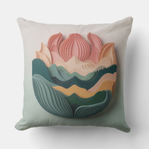 Giri Petal Reliëf 3D Batik Motief Kussen