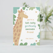 Giriffic Giraffe Klaslokaal Valentijn Kaart (Staand voorkant)