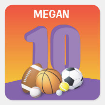 Girl 10th Birthday Sports Balls