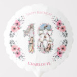 Girl 18th Birthday Foto Collage Pink Flower White Ballon<br><div class="desc">Creëer een achttiende verjaardag zeven foto's collage in een 18-voudige vorm. Verkleurd met mooie en mooie waterverf bloemen en groen bladeren. Geweldig cadeau van 18e verjaardag voor meisjes. Speciaal nummer 18 fotocollage voor een uniek en zeer speciaal product.</div>