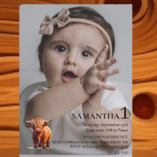  Girl 1st Birthday Celebration Kaart