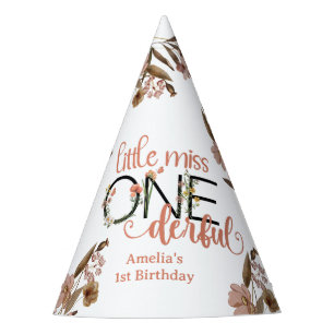 Girl 1st Birthday Miss Onederful Feesthoedjes