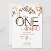 Girl 1st Birthday | Miss Onederful Kaart (Voorkant)