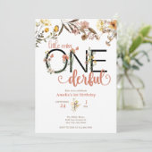 Girl 1st Birthday | Miss Onederful Kaart (Staand voorkant)