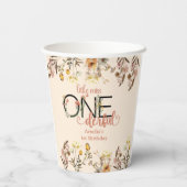 Girl 1st Birthday | Miss Onederful Papieren Bekers (Achterkant)