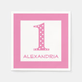 Girl 1st Birthday Servet (Voorkant)