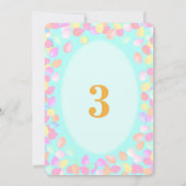 Girl 3rd Birthday-ballonnen Kaart (Achterkant)