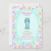 Girl 3rd Birthday-ballonnen Kaart (Voorkant)