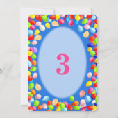 Girl 3rd Birthday-ballonnen Kaart (Achterkant)
