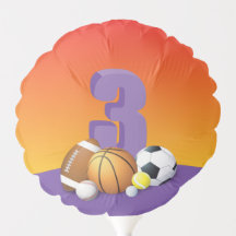 Girl 3rd Birthday Sports Balls