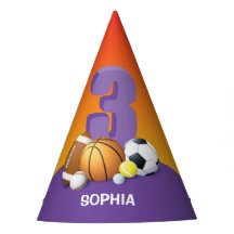 Girl 3rd Birthday Sports Balls