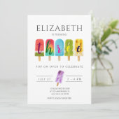 Girl 3rdn Birthday Summer popsile Ice Cream Kaart (Staand voorkant)