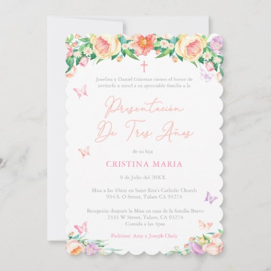 Girl 3Year Presentation (3 jaar), presentación 3 A Kaart (Voorkant)