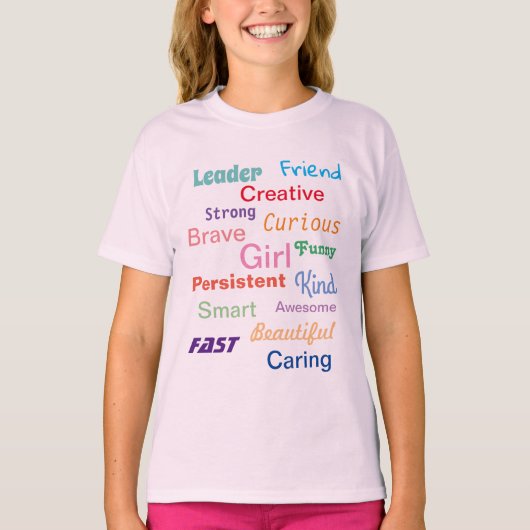  "Girl" adjectief T-Shirt (Voorkant)
