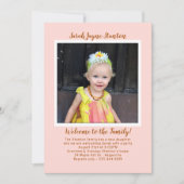 Girl Adoption Party Sjabloon voor fotouitnodiging Kaart (Voorkant)