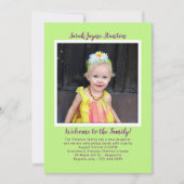 Girl Adoption Party Sjabloon voor fotouitnodiging Kaart (Voorkant)