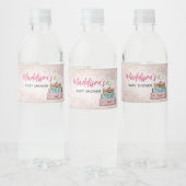 Girl Adventure begint met Baby shower Waterfles Etiket (Flessen)