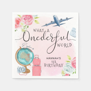 Girl Adventure ONEderful World 1st Birthday Servet