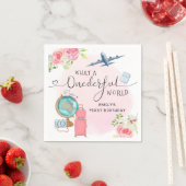 Girl Adventure ONEderful World 1st First Birthday Servet (Insitu)