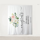 Girl Afstuderen Congrats Backdrop Photo Booth Wandkleed (Voorkant)