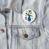 Girl Afstuderen Ronde Button 5,7 Cm (In situ)